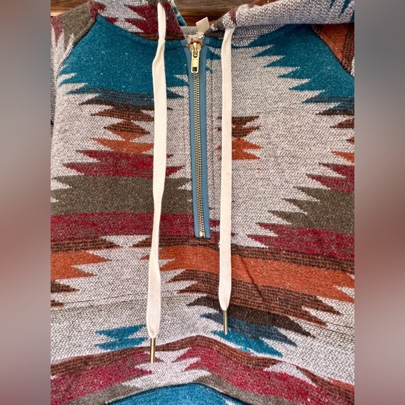 Main Strip Multicolor Aztec Hoodie - Picture 3 of 7